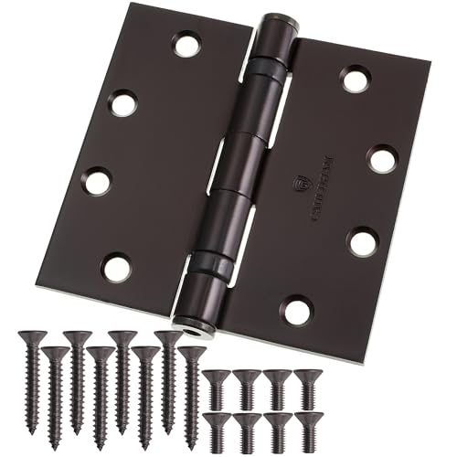 Cauldham (3 Pack) Commercial-Grade 4-1/2" Full Mortise Ball-Bearing Door Hinges - Oil Rubbed Bronze - color: Oil Rubbed Bronze