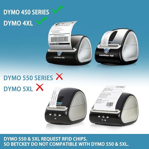 BETCKEY - Replace for DYMO 30347 (1" x 1-1/2") Book Spine Labels [10 Rolls] - color: 10-rolls (7500 Labels)