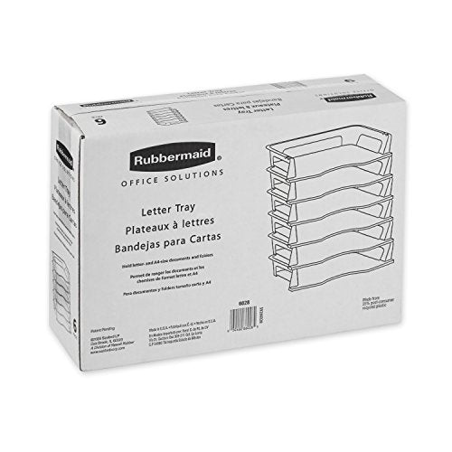 Rubbermaid Regeneration Letter Tray, Six Tier, Plastic, Black (86028),A4-Size documents and folders (Pack of 6) - size: A4-size documents and folders (Pack of 6)