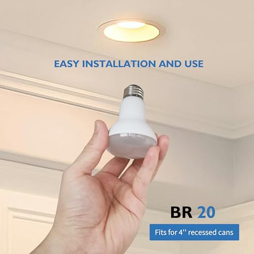 Jolux 10 Pack BR20 LED Bulb, 3000K Dimmable,1470 Lumens, 13.5W=100W - color: Warm White (3000k)