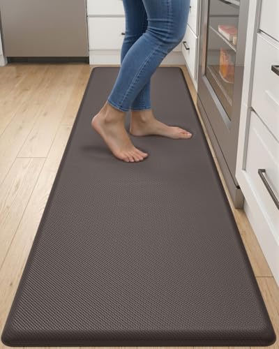 DEXI Anti Fatigue Kitchen Floor Mat Cushioned Standing Runner 70x20, Brown - color: Brown, size: 70"L x 20"W x 0.7"Th