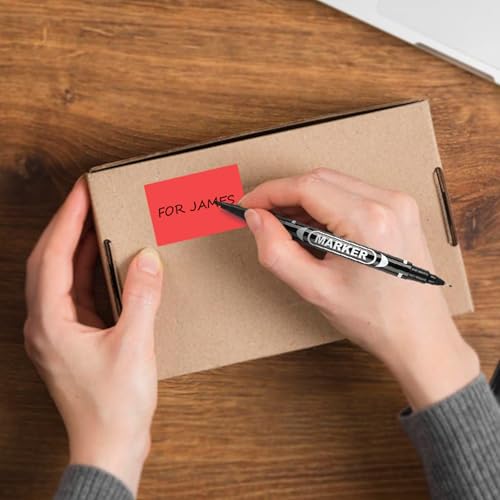 Red Thermal Labels 3 ×5 Inch Waterproof Vinyl Stickers 300 PCS - color: Red