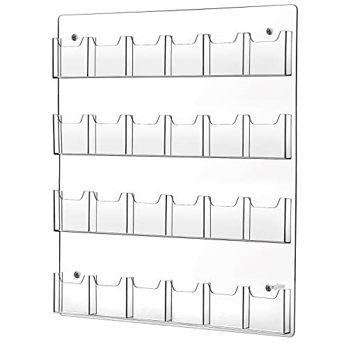 Weysat Acrylic Brochure Pamphlet Holder Brochure Display Stand, 1 Piece