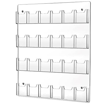 Weysat Acrylic Brochure Pamphlet Holder Brochure Display Stand, 1 Piece