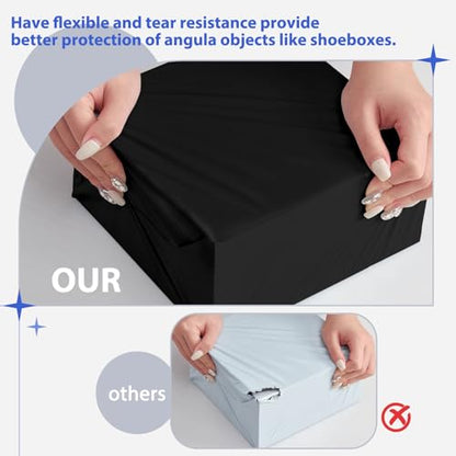 Fuxury Poly Mailers 17.7x22" 25 Pcs,XL Shipping Bags for Clothing,Black #10 - color: Black, size: 17.7x22" 25pcs