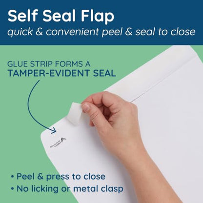 Blue Summit Supplies 50 10" x 15" Catalog Envelopes, Self Seal, White - size: 10 x 15