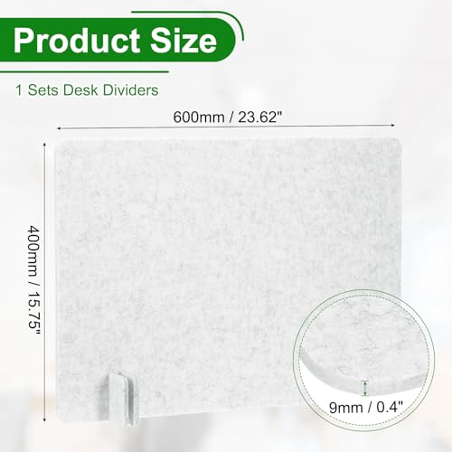 PATIKIL Desk Dividers 24" x 16",with 4Pcs Support Feet, Light Gray Style B - color: Light Gray Style B, size: 24" x 16"