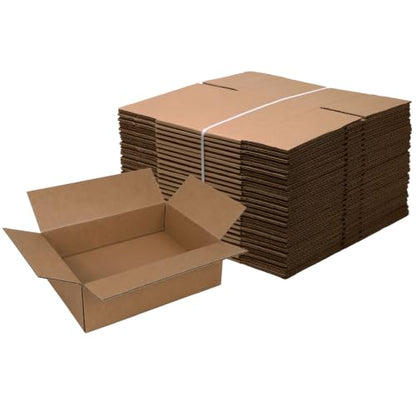The Boxery 12"x12"x4" Corrugated Shipping Boxes 25-Pack - size: 12 x 12 x 4"