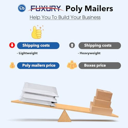 Fuxury 10x13" Poly Mailers 2000Pcs,Bulk Shipping Bags For Clothing,White - color: White, size: 10x13" 2000pcs