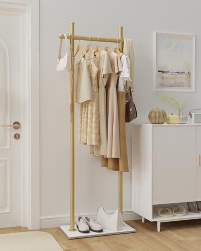 Industrial Clothes Racks,Metal Garment Trees,68.9in,Gold,Small - color: Gold, size: 19.7*11.8*68.9in