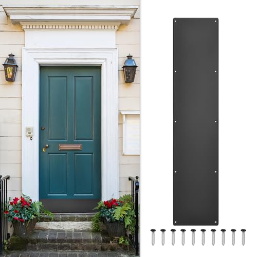uxcell Door Kick Plate,8 x 30 Inches Kick Plate Door Plate,Black-1 Pack - color: Black, size: 8 x 30 Inch
