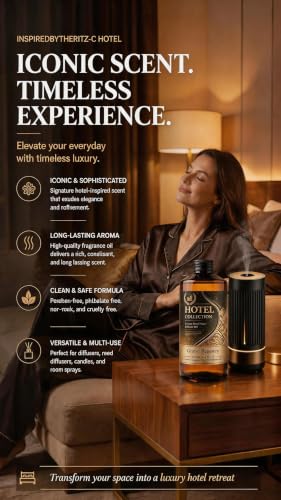 Hotel Diffuser Oil Ritz-C Hotel - Inspired Scent - Large 200 ml - size: 6.8 Fl Oz (Pack of 1)