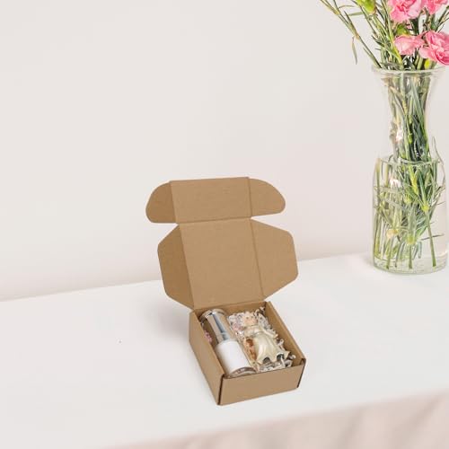 4x4x2 inch Small Shipping Boxes, Set of 6 Mailer Boxes, Brown - color: Brown, size: 4x4x2 inch 6 Pack