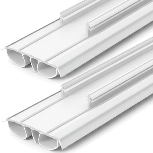 Pushglossy 2 Pcs Double Bubble Kerf 36" Door Bottom Seal, White - color: White, size: Double Bubble Kerf