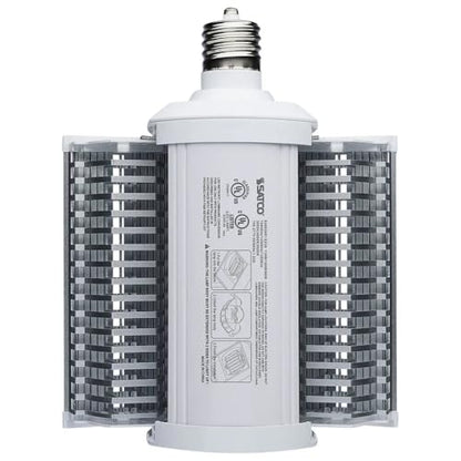 Satco S28938R1 110W LED Shoebox Retrofit Lamp, Wattage Selectable (90W/100W/110W), 3CCT (3000K/4000K/5000K), EX39 Base, 15400 Lumens, Ballast Bypass, Enclosed Fixture Rated, DLC 120-277V (4 Pack)