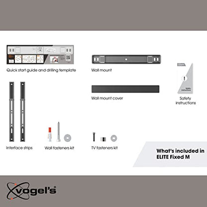 Vogel's TVM 5405 Extremely Flat TV wall Bracket for 32-77 inch TVs, Max. 165 lbs, TV Bracket max. VESA 400x400, Universally Compatible, Distance to the wall only 0.59 inch - size: 32 - 77"
