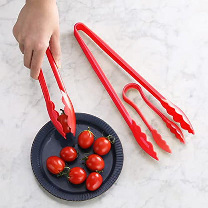New Star Foodservice 35544 Utility Tong, 12 inch, Red, Set of 12 - color: Red (Set of 12)