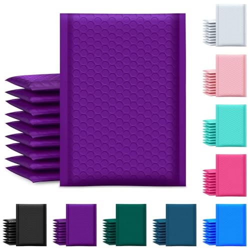 UCGOU Bubble Mailers 6x10" Purple Usable Size 6x9" Padded Envelope 100 Pack - color: Purple, size: 6x10" 100PC