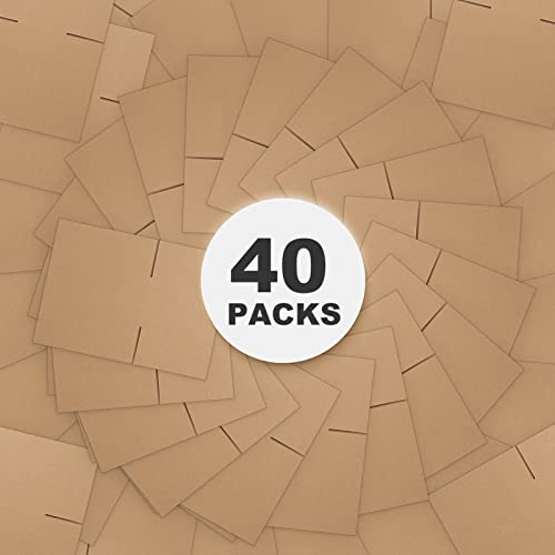 CRUGLA 40 Packs 8x8x4 Shipping Boxes Corrugated Cardboard Boxes Mailers Shipping Box for Packaging Small Business - size: 8x8x4 Inch