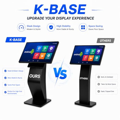 43 inch Touch Screen Kiosk, Windows11 System(8+128g) | K-Style Stand Inquiry Machine, Human–Machine Interaction Smoothly for Mall Navigation/Self-Ordering/Advertising/Retail Store - color: Black