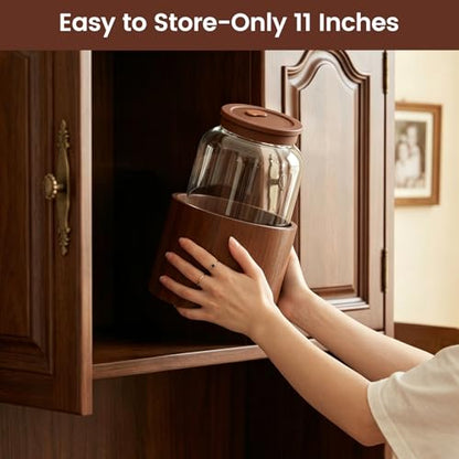 1 Gallon Glass Drink Dispenser for Parties Beverage Dispenser