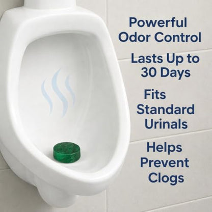 Urinal Cakes Deodorizer, non-para, Urinal Blocks for Men Bathrooms, Long-Lasting Fresh Scent, Fits All Standard Urinals - Commercial and Home Use - 12 Pack