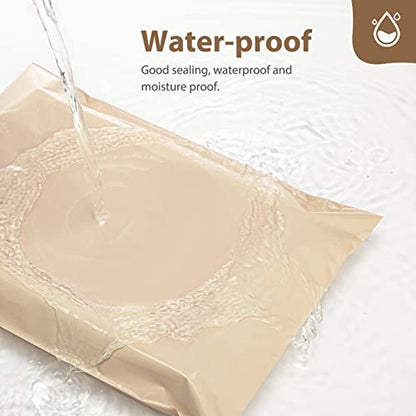 Fuxury Poly Mailers 10x13" 100 Pcs,Durble Shipping Bags For Clothing,Beige - color: Beige, size: 10x13'' 100pcs