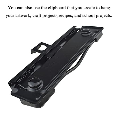 HAHIYO 3.94 Inches Black Metal Clipboard Clips with Rubber Grips 6 Pack Mountable Sturdy Strong Springs with Rivets Document File Wood Plastic Clips Board for Office School Home - style: Black-3.94in-6p