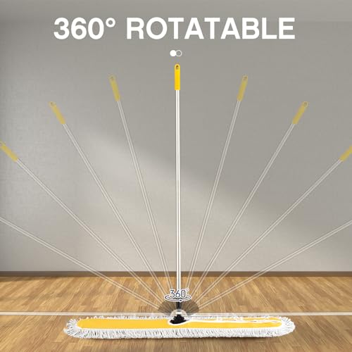 Suclain 2 Pack Dust Mop with Adjustable Handle, Floor Sweeper, 43 Inch