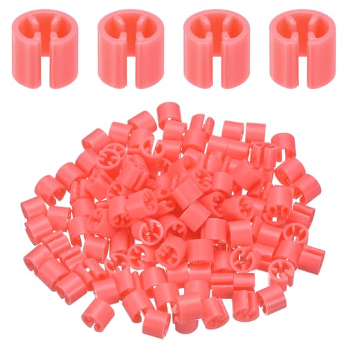 uxcell 240Pcs Clothes Hanger Size Markers Fit 3-5mm Rod Deep Pink - color: Deep Pink
