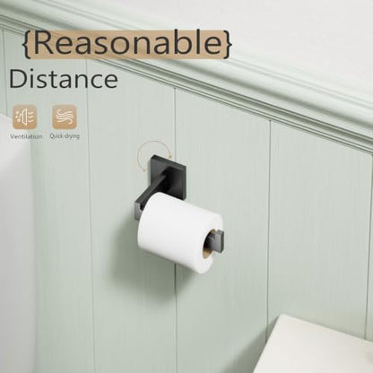 KOKOSIRI Black Toilet Paper Holders Bathroom Toilet Paper Roll Holder SUS304 Stainless Steel Contemporary Wall Mounted, 2 Pack, B2003BK-P2 - color: Matte Black, size: Without Shelf(2 Pack)