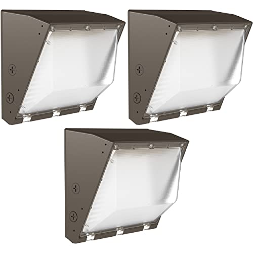 Sunco 3 Pack Outdoor Commercial LED Wall Pack Lights, 60W, Dimmable, 3CCT - color: 3 Pack