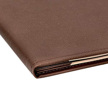 Menu Covers Made of Premium Faux Leather (10-Pack) - 8.5" X 11" - 4 Views - Brown - color: Brown, size: 4 Views