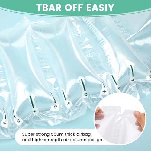 Air Pillows for Shipping Inflatable Air Bags for Packing with pump, 300 Count Packaging Filler Shipping Supplies Alternative to Packing Peanuts, Purse Stuffers for Shape 4.72" x 9.84"