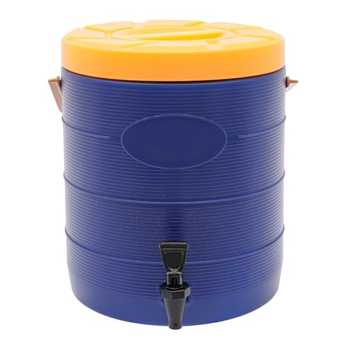 Insulated Beverage Dispenser - 6.6 Gal Stainless Steel Hot and Cold Drink Dispenser with Spigot & Handle, Commercial Thermal Container for Water Coffee Drink Catering Restaurant (Bule) - color: Bule