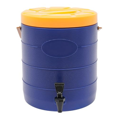 Insulated Beverage Dispenser - 6.6 Gal Stainless Steel Hot and Cold Drink Dispenser with Spigot & Handle, Commercial Thermal Container for Water Coffee Drink Catering Restaurant (Bule) - color: Bule