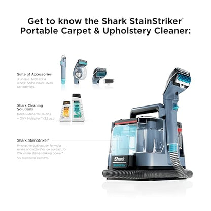 Shark StainStriker Portable Carpet/Upholstery Cleaner, 4 Tools, PX202BRN - style: StainStriker + 4 Tools + XL Cleaning Solutions