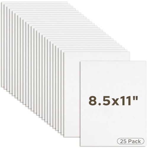 Mat Board Center 25 Pack 8.5x11 Corrugated Cardboard Sheets 1/8" Flat Pads - color: White, size: 8.5x11