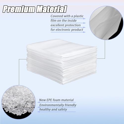 XHmax 50PCS 6x8Inch Cushioning Foam Pouche for Moving and Storing - size: 50PCS-6X8IN(1T)