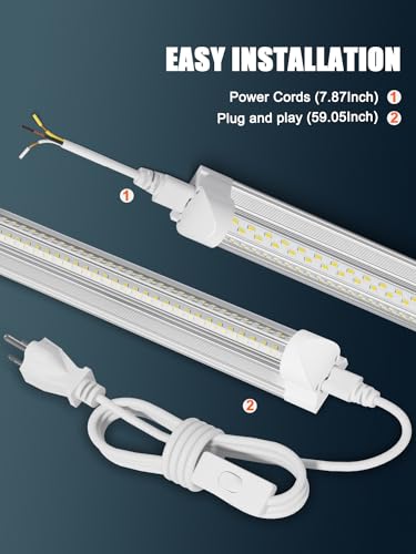 Industrial Grade Ultra-Bright 100W 8FT Led Shop Lights 15000LM 6Pack