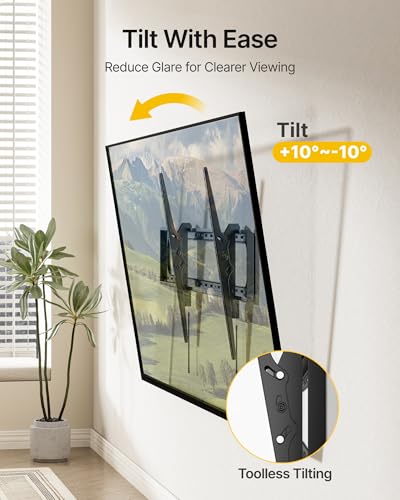 monTEK Heavy Duty Tilting TV Wall Mount for 60-120 Inch TVs up to 300 lb - size: 60"-120" Tilting