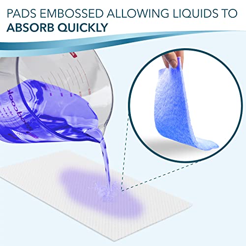 TidyCare Disposable Bedside Commode Pads for Adult Portable Toilet Chair Bucket and Bedpan | Value Pack of 120 Commode Pads | Universal Fit Absorbent Pads for Home Medical Care - size: 120 Count (Pack of 1)