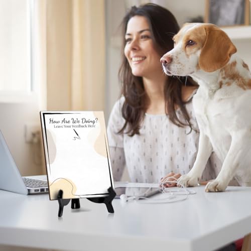 How Are We Doing? Leave Your Feedback Here 6x8 Dry Wipe Table Sign Easy Installation | Restaurant & Bar | Customer Input | No Pen Included - style: How are We Doing?