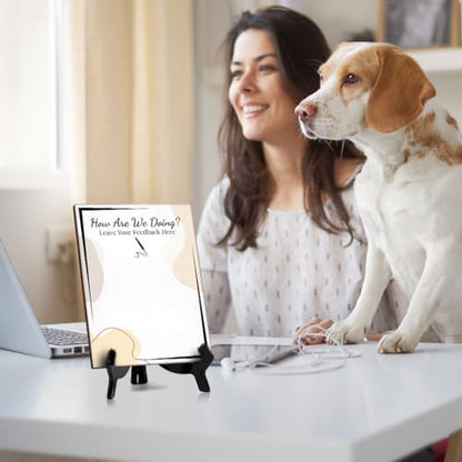 How Are We Doing? Leave Your Feedback Here 6x8 Dry Wipe Table Sign Easy Installation | Restaurant & Bar | Customer Input | No Pen Included - style: How are We Doing?