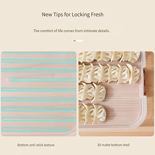 MANHONGYU 4-layer Food Storage Containers,Plastic Cookie Containers,Stackable Cookie Carrier, Dumpling Storage Box