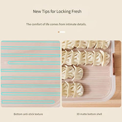 MANHONGYU 4-layer Food Storage Containers,Plastic Cookie Containers,Stackable Cookie Carrier, Dumpling Storage Box