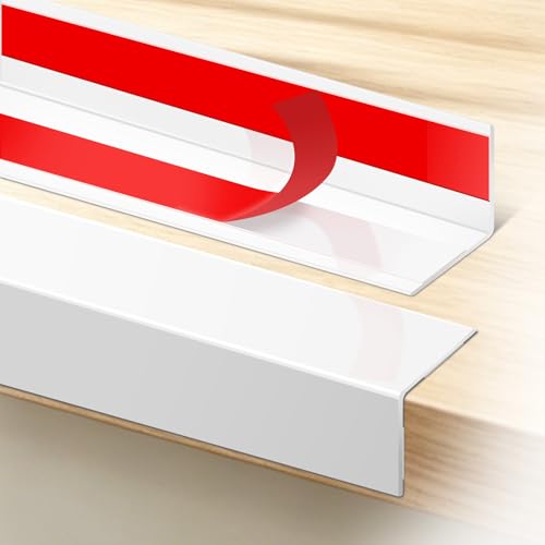 Kikerike 1.6 Inch x 10 Feet Wall Corner Protector Peel and Stick Corner Trim Molding Strip Self Adhesive wall Edge Protectors Guards for Edge Ceiling, White - color: White, size: 1.6 In x 10 Ft
