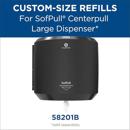 Georgia-Pacific SofPull Centerpull Large Premium Paper Towels, Commercial Bathroom Dispenser Rolls, 567 Sheets Per Roll, 4 Rolls Per Case, White, 28143 - size: 4 Count (Pack of 1)