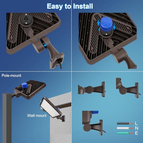 ledmo 480W LED Parking Lot Light,5000K 72000LM Super Bright Dusk to Dawn - size: 480W/Arm Mount/1PC