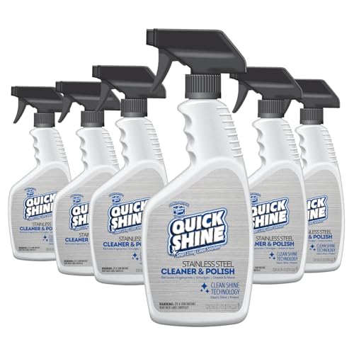 Quick Shine Stainless Steel Cleaner & Polish 24oz-6Pk, Streak Free